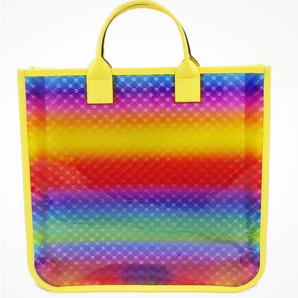 Gucci Vinyl Tote Bag Rainbow